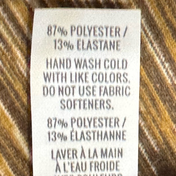 NWT Aerie Brown has and Tan Striped Crop Top Sports Bra - Picture 6 of 7